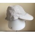 Intermix  Perforated Leather Baseball Cap Hat White Snow One Size  eb-23637119
